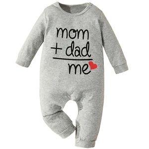 Infant Long Sleeve Gray Romper